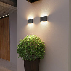 Nordic Outdoor Wall Light IP65 Waterproof – Minimalist Up-Down Sconce for Stairs, Hallway & Garden – close-up view